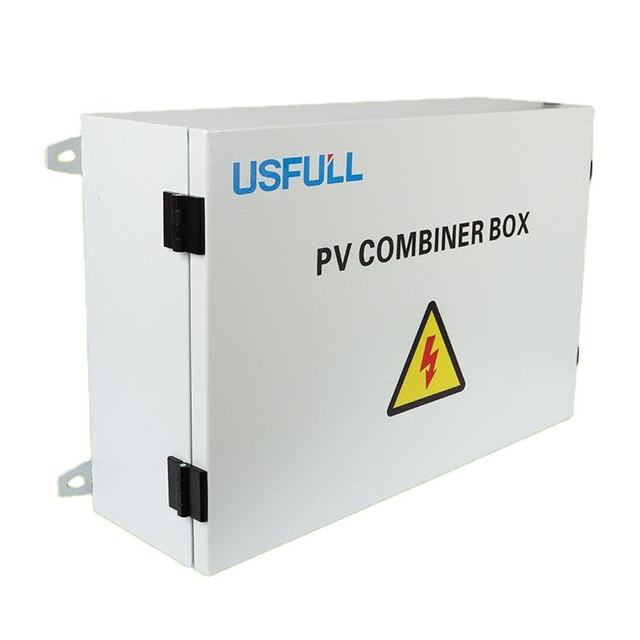 USFULL CE IEC Certificate Solar Combiner Box DC 1000V 1500V Wall-mounted IP65 8 in 1 Out 2 Strings PV String Junction Box