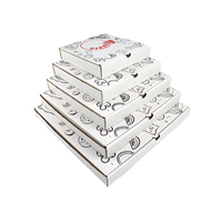 Boîtes à pizza jetables en carton ondulé imprimées sur mesure, design gratuit, vente chaude, emballage alimentaire en papier kraft ondulé