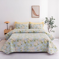 AOYATEX Ensemble de draps de couette en microfibre imprimé de fleurs de printemps
