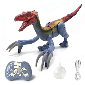 2.4G Simulation RC Dino Marche <span class=keywords><strong>Velociraptor</strong></span> Robot Jouets Électrique Marche Dino Jouets Avec Fonction De Pulvérisation - Product Image 1