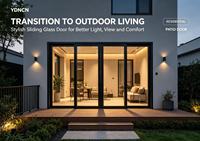 Porte coulissante en verre trempé à cadre en aluminium noir ultra fin, grande vue, pour balcon