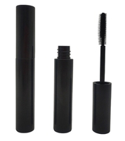 Tube de rouge à lèvres vide en plastique ABS 5 ml, finition mate or rose, avec bouchon à vis, brosse en forme de peigne, couleur personnalisée sérigraphiée