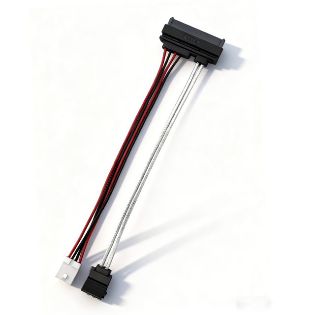 Wholesale Factory Price High Speed Computer Data Power Wire Cable22P SATA 7+15P 22pin to 4pin Power SATA HDD
