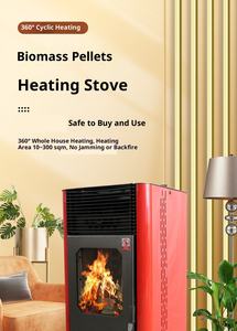 Vente flash - Poêle à granulés d'intérieur haute efficacité, écologique et durable, poêle en acier autoportant, puissance de chauffage 13 kW, réservoir de combustible de 15 kg - Product Image 6