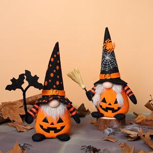 Gnomos Reversibles de Halloween al por Mayor JQ |   Elfo sin Rostro con Diseño de Murciélago y Calabaza |   Muñeco de Peluche Rudolf para Decoración de Mesa Navideña - Product Image 1