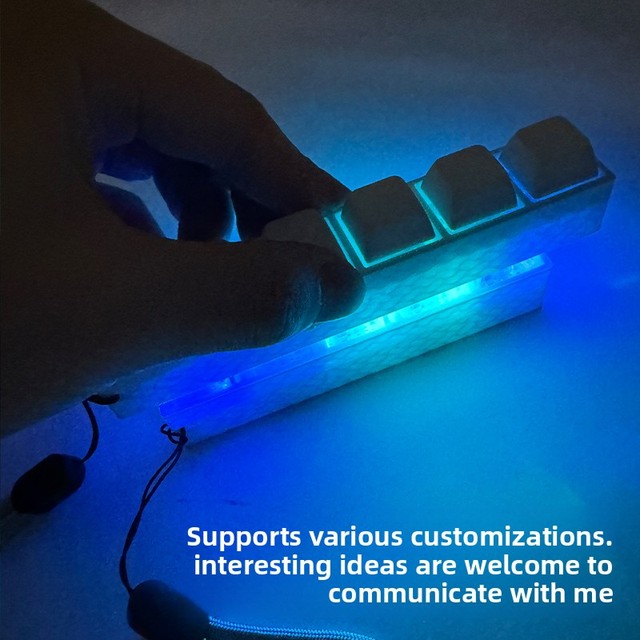 5/6 Keys Mechanical Keyboard Switch Keychain Keycap Tester Switches Key Chain With LED Light & Relieve Stress Keyboard