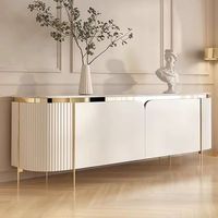 Meuble TV moderne léger et luxueux Table basse Armoire de rangement Combo Table à thé extensible en bois pour le salon et la pâtisserie