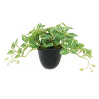 Plante artificielle en plastique de 18 cm de haut, lierre multicolore, petit bonsaï d'intérieur