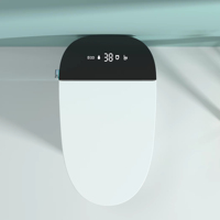 En gros WC intelligent monobloc en céramique avec bidet, à poser au sol, siphon en S, télécommande, fonction lavage féminin et siège chauffant