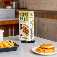 Support de menu rotatif à 3 faces en acrylique transparent, présentoir de table triangulaire transparent, support de carte publicitaire portable pour restaurant