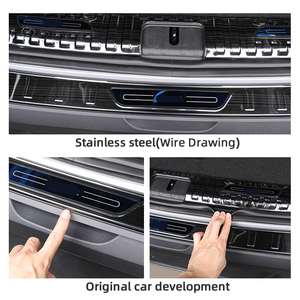 Maremlyn hayon garde plaque <span class=keywords><strong>coffre</strong></span> arrière porte <span class=keywords><strong>seuil</strong></span> couverture garniture acier inoxydable pare-chocs arrière protecteur pour Smart #1 - Product Image 3