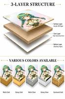 Planche Shikishi Anime Personnalisée Petite Taille Mini Planche d'Art Bord Doré Holographique Cadeau de Bureau à Collectionner