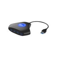 Adaptateur d'extension HUB à 4 ports USB 3.0 pour console PS5 Connecteur haute vitesse pour accessoires de jeu PS5 avec voyant lumineux