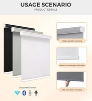 Store banne électrique métallique horizontale translucide sur mesure, filtrant la lumière, résistant au vent, pare-soleil pour patio, balcon, cour