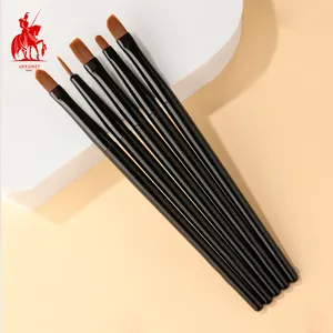 Factory directly sales black color 5pcs cosmetic lip scrubber brush lip gloss brush tool blending