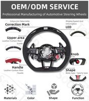 Volant de voiture en cuir pleine fleur blanc avec bande supérieure et fond plat, en stock, pour Audi S4 2010, S3 8V, A3, SQ5, A4 B9, A7, A6 C7, A3, Q5, Q7
