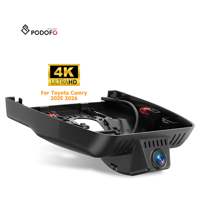 Podofo for Toyota Camry 2025-2026 4K Dash Cam Car Black Box 2160P WiFi Plug & Play Loop Recording G-Sensor OEM/ODM Wholesale