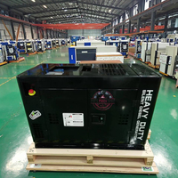 Générateur diesel monophasé super silencieux 10-15 kVA 240 V/380 V CC avec démarrage automatique ATS, faible régime et démarrage 12 V/24 V