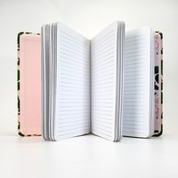 Carnet de notes personnalisé à couverture rigide, esthétique florale, avec logo