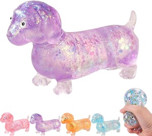 Juguete Antiestrés de TPR Suave y Brillante con Forma de Dachshund, Bola de Caramelo para Aliviar el Estrés, Rebote Lento, Mágico, Unisex, para Mayores de 15 Años - Product Image 6