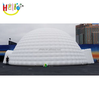 Dôme gonflable blanc avec lumière LED, tente yurte gonflable, dôme gonflable à vendre