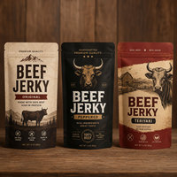 Sachet d'emballage alimentaire personnalisé pour bœuf séché et porc, refermable, faible MOQ, sac de rangement sur mesure