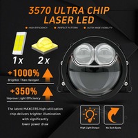 Lentille de projecteur laser Bi-LED 3 pouces 120W, laser IP67, universelle H4 H7 9005 HB3 H8 H9, lentille de mise à niveau de phare avec double ventilateur