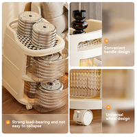 Chariot de Rangement Multi-niveaux XinHang pour Objets Divers, Chariot de Rangement à Tiroirs de Style Cabinet Domestique, Desserte de Service avec Roues Universelles