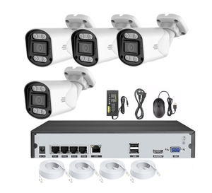 Manufacturer IP Wired <strong>Camera</strong> 2MP 4CH 1080P Network POE <strong>CCTV</strong> <strong>System</strong> 48V POE IR Day Night Outdoor Waterproof <strong>4</strong> <strong>Camera</strong> Kit - Product Image 1