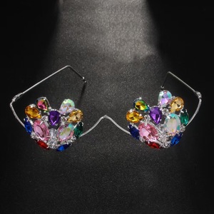 Colorful Crystal Heart Eyeglasses Frames No Lenses Face Accessories <strong>Fashion</strong> <strong>Design</strong> Rhinestone Sunglasses <strong>Glasses</strong> <strong>Party</strong> for Women - Product Image 2