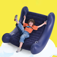 Fauteuil sensoriel gonflable à surface floquée pour enfants, canapé gonflable portable pour la maison et l'extérieur
