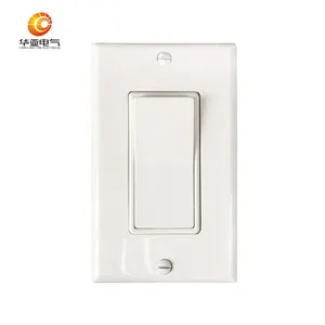 Interruptor de pared americano de 15A, 120V-277V, interruptor basculante de decoración, interruptor de un solo polo, interruptores de luz eléctricos de pared, aprobado por UL