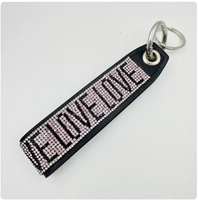 Koningsblauwe handtasvormige, glinsterende, volledig met strass versierde hanger met kwastjes, hoogwaardige hangende hanger, best verkochte sleutelhanger