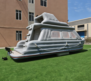 Bateau flottant électrique <span class=keywords><strong>gonflable</strong></span> personnalisé, nouvelle collection, en PVC Drop Stitch, grand yacht <span class=keywords><strong>gonflable</strong></span> à double pont pour activités aquatiques - Product Image 4