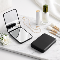 Miroir de poche LED portable pliable personnalisé avec logo pour maquillage et cosmétiques – Vente en gros