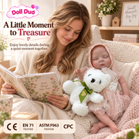 Poupée Reborn en silicone de 18 pouces, nouveau-né endormi, robe en dentelle rose, peinte à la main, réaliste, cadeau de vacances personnalisé pour enfants