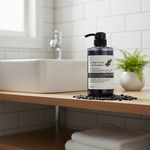 [SOY LAB] Shampooing antipelliculaire pour cuir chevelu gras aux haricots noirs 500 ml Gel Rafraîchissant Nourrissant Cheveux doux et lisses sains - Product Image 3