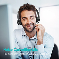 Grosir mikrofon headset suara stereo headset kantor bisnis noise canceling