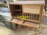 Cage de reproduction en bois à porte coulissante pour pigeons, nichoir européen pour pigeons de course et colombiers