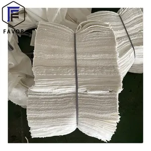 White Pure Cotton Rags Used Bath Towel Cutting Pieces Hotel Terry Towel Shop Bag Of Rags