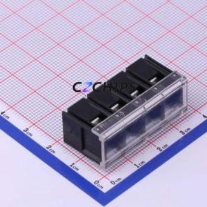 KF38C-8.25-4P Barrier Terminal Block Through hole Component (THT),P=8.25mm Connector With Cover Plate 8.25mm 1x4P Straight Pin - Product Image 1