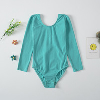 Justaucorps de danse pour filles à manches longues en coton et élasthanne, vêtements de danse, gymnastique, Turnpakje, costume d'entraînement pour enfants, vente en gros à bas prix
