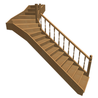 Vente chaude nouvelle peinture escalier en bois personnalisé