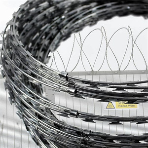 Fil barbelé en acier galvanisé en spirale, type rasoir croisé ASTM A-764 - Product Image 6