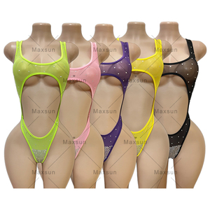 Maxsun thiết kế vũ công trang phục kỳ lạ sexy cô gái dancewear Bikini thong chân vòng ba mảnh thiết lập sexy cơ thể thả - Product Image 2
