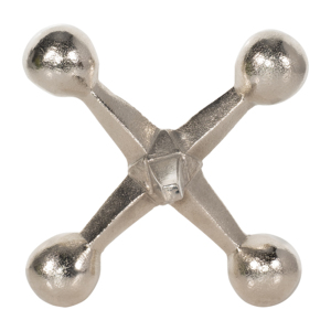Scultura Decorativa Moderna in Metallo Argentato, Ornamento d'Arredo per Soggiorno o Bagno - Product Image 6
