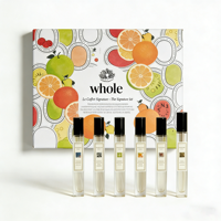 Coffret cadeau en papier imprimé personnalisé pour échantillons de parfum avec insert pour 6 flacons de parfum à bille, emballage luxueux à enfoncer