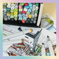 Bestationery – Nouveau Set de Marqueurs à Double Pointe pour Dessin, Coloriage et Graffiti, Encre Permanente à Base d'Alcool, Personnalisable en Chine