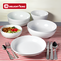 Wholesale Custom Glass Dinnerware Set Opal glassware Charger Plates and Bowls Set