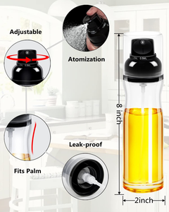 Pulvérisateur d'huile d'olive pour la cuisson, vaporisateur d'huile d'olive en verre de 200ml avec [arroseur réglable] pour friteuse à Air, brumisateur d'huile d'olive pour Sala - Product Image 3